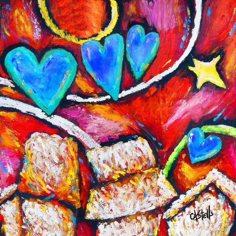 Tile &quot;Corazones Azules&quot;