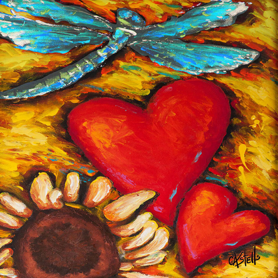 Tile &quot;Libélula y Girasol&quot;
