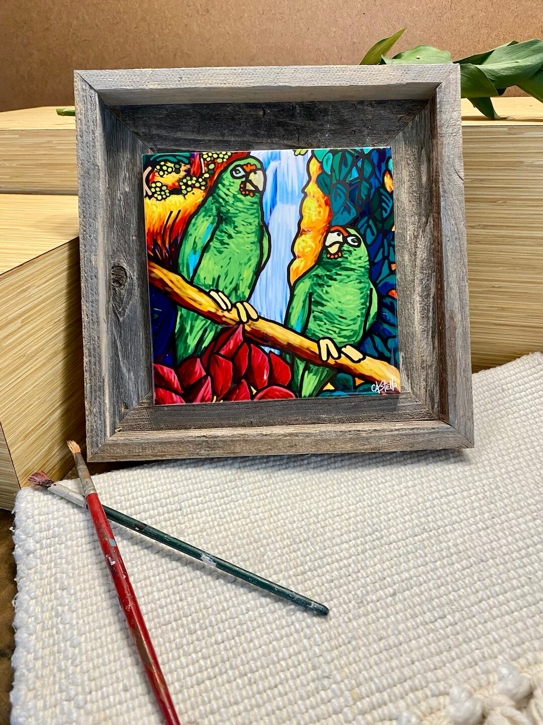 Tile "Cotorreo en el Yunque"