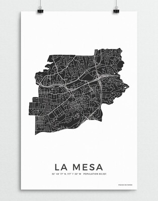 La Mesa Map Print
