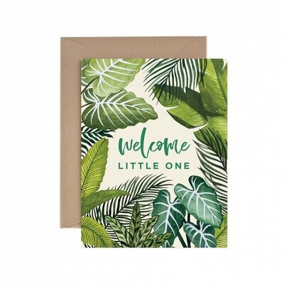 Foliage Welcome Little One Card