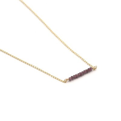 Garnet Ellipsis Necklace