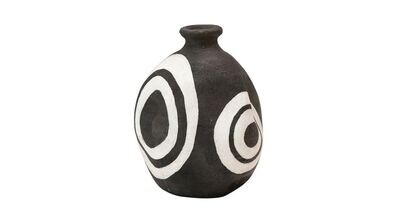 Handmade Black/White Bullseye Vase