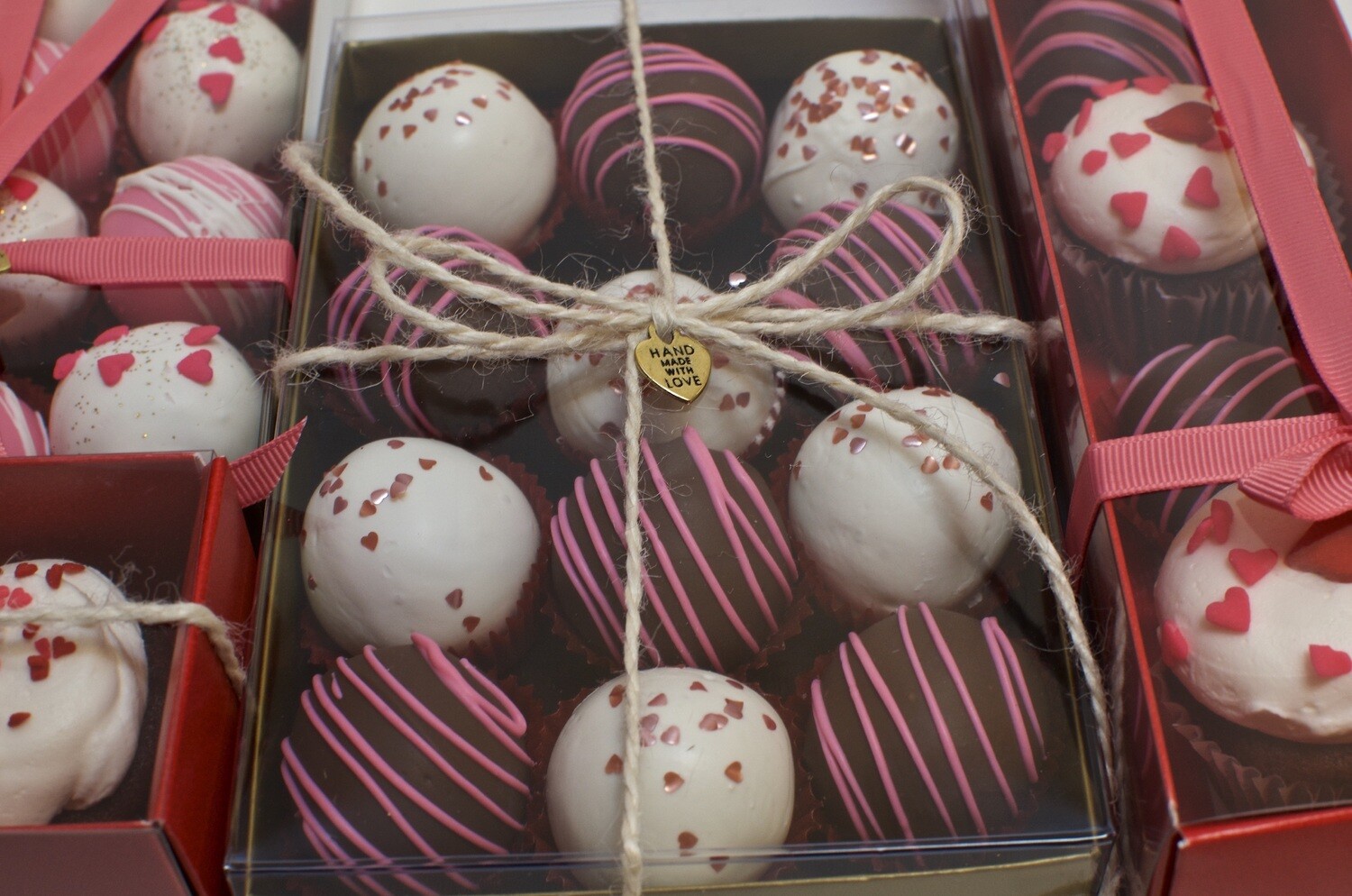 Assorted flavors of cake truffles