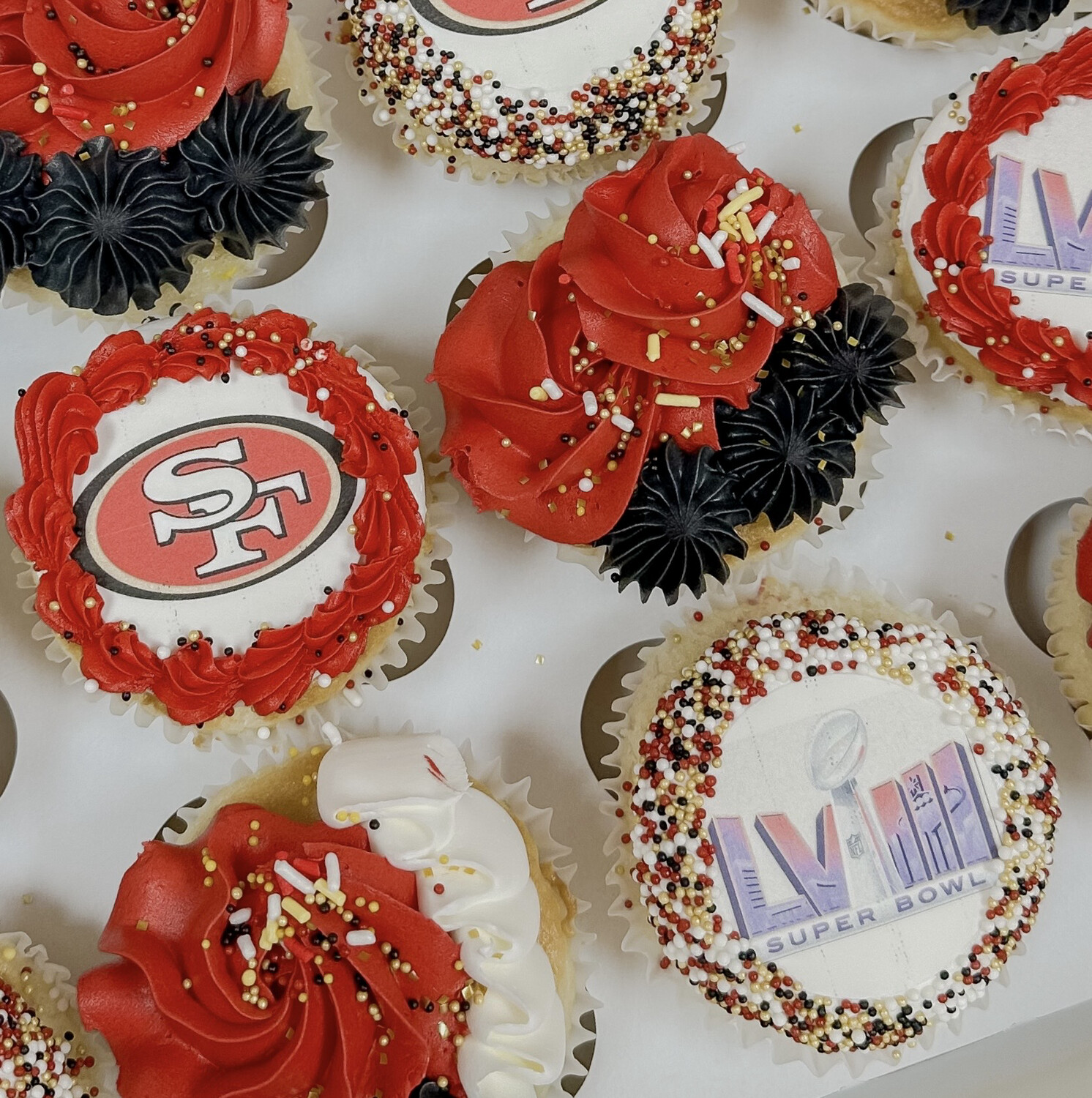 Super Bowl San Francisco 49ers Cupcakes- 12count