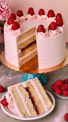 Brown Sugar Raspberry Cake