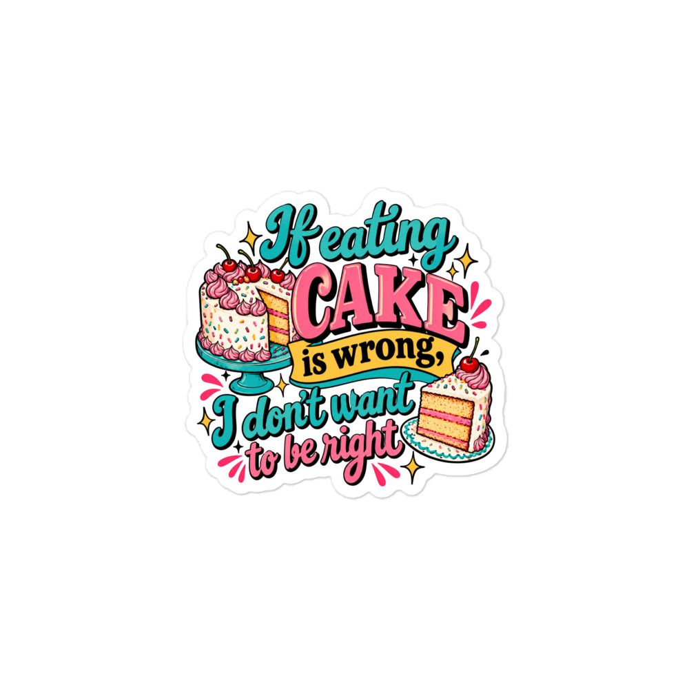 Eating Cake Sticker