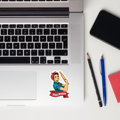Flour Power Sticker