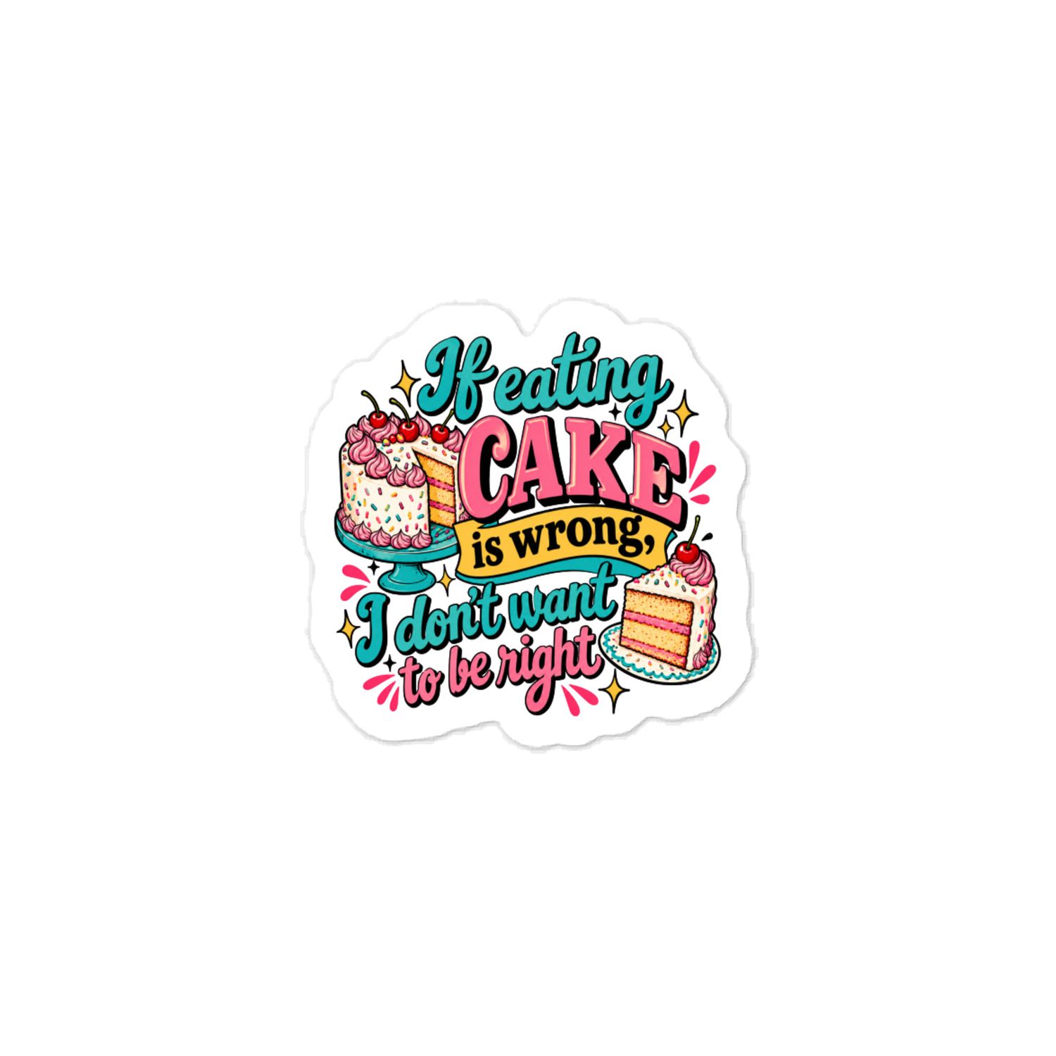 Eat Cake Kiss-cut vinyl decals