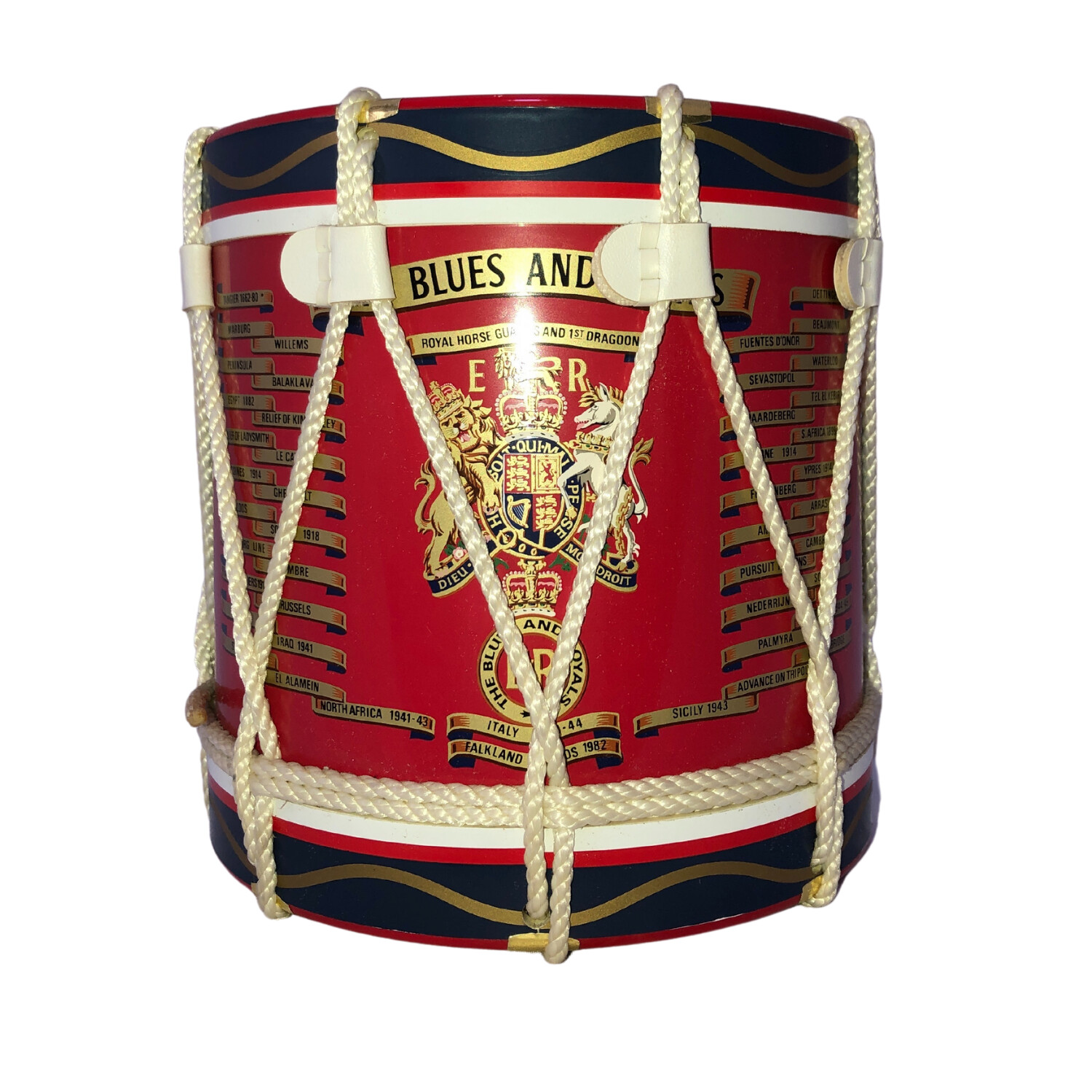 Vintage Ice Bucket Drum. Blues and Royals