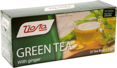 Чай  "Йола" зеленый с имбирем  25 пак.