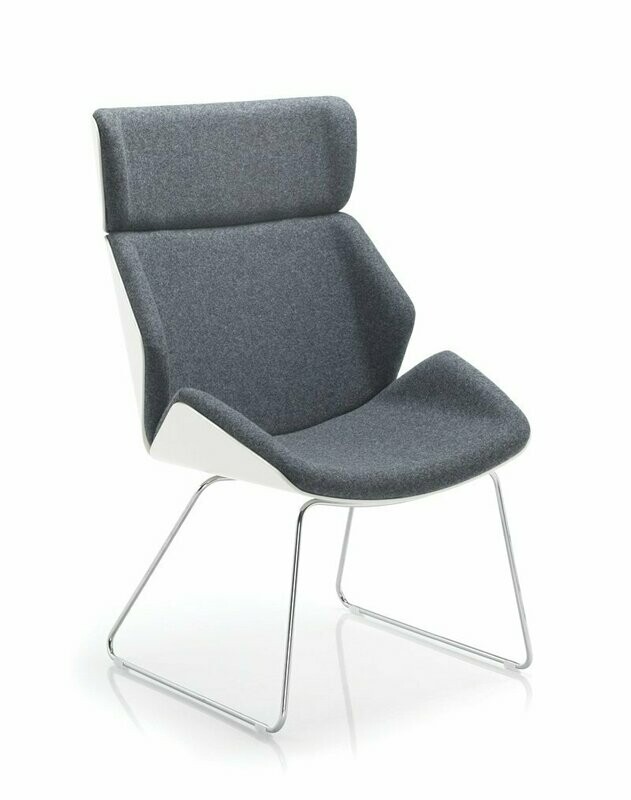 TUSCAN WHITE, SLED BASE, HIGH BACK