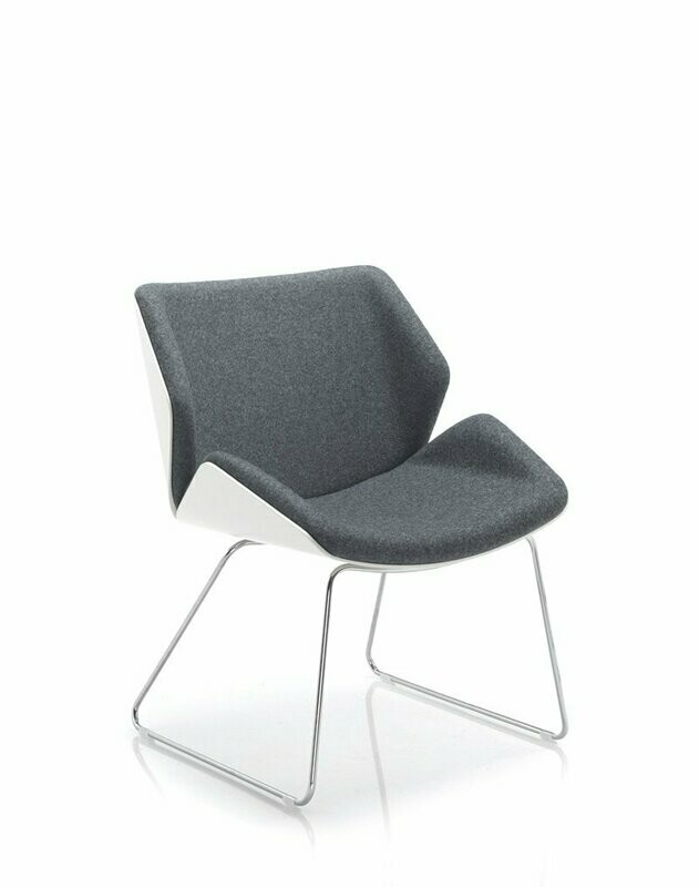 TUSCAN WHITE, SLED BASE, MEDIUM BACK