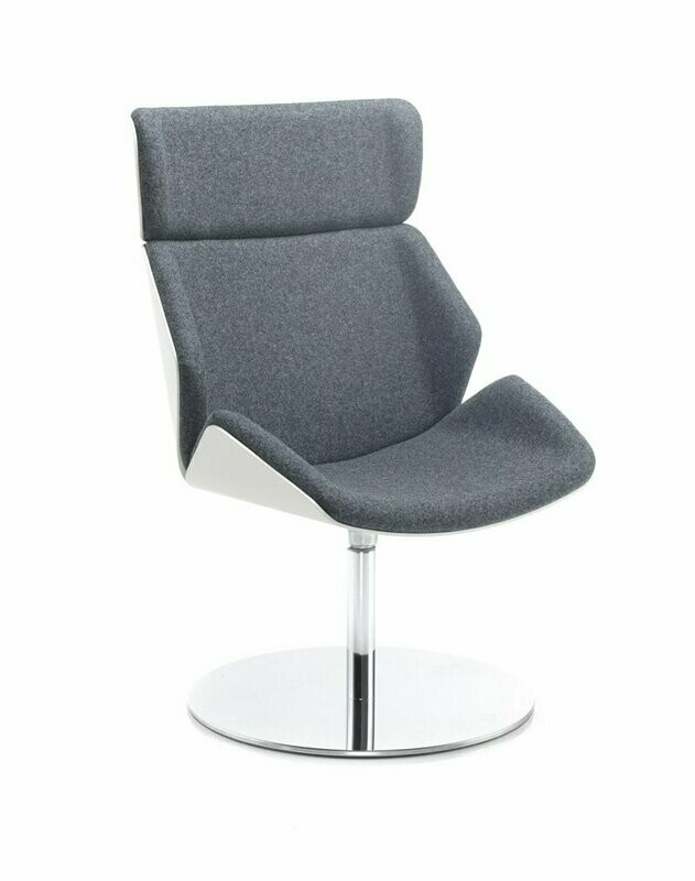 TUSCAN WHITE, ROUND BASE, HIGH BACK