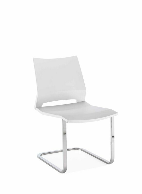 EDGE WHITE CANTILEVER CHAIR