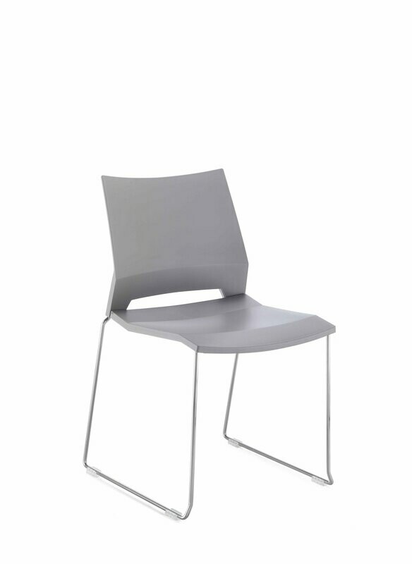 EDGE GREY SLED CHAIR