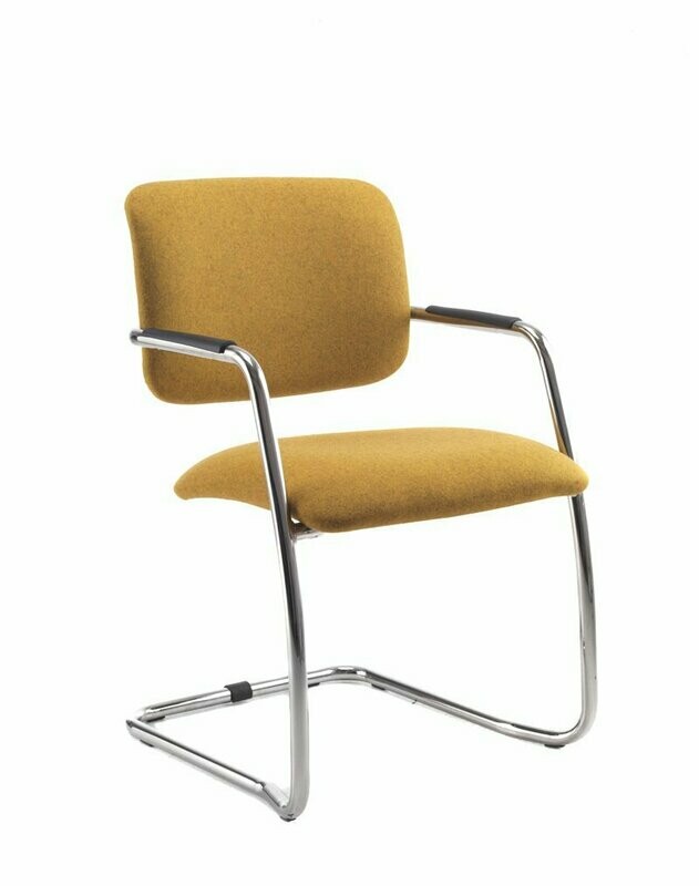 MAGENTA CANTILEVER, MID BACK, WITH ARMS