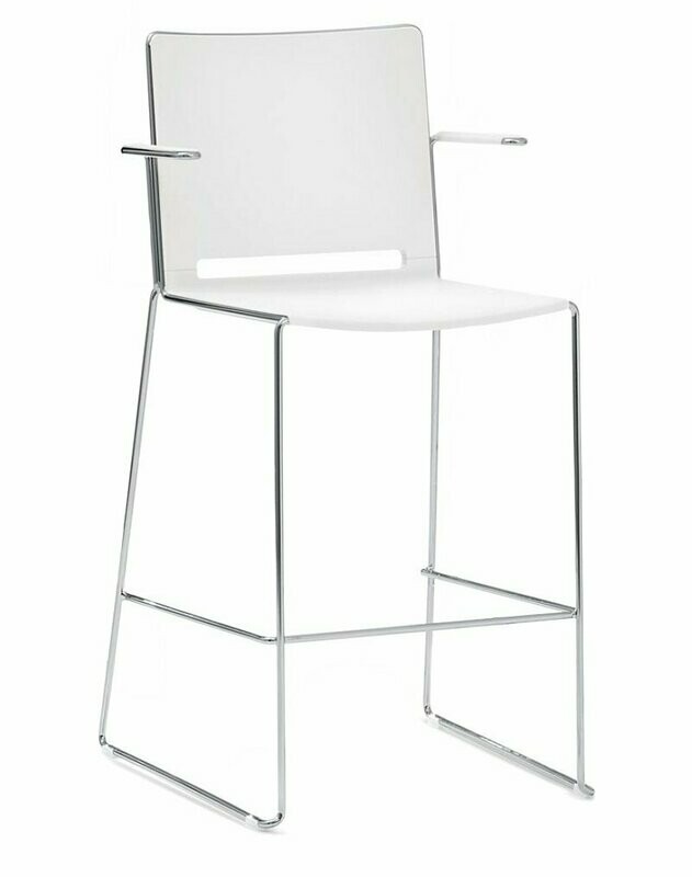 CHENCA SLED STOOL, WITH ARMS