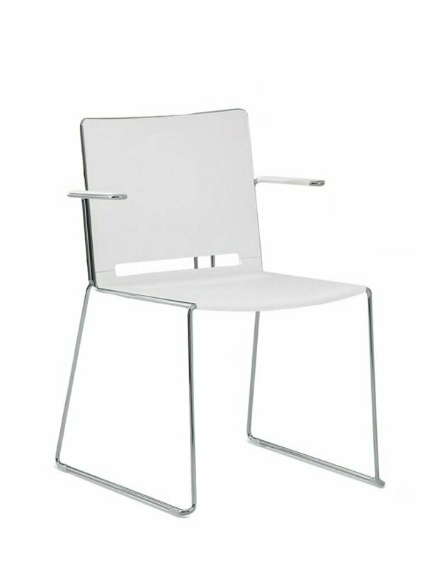 CHENCA SLED CHAIR, WITH ARMS