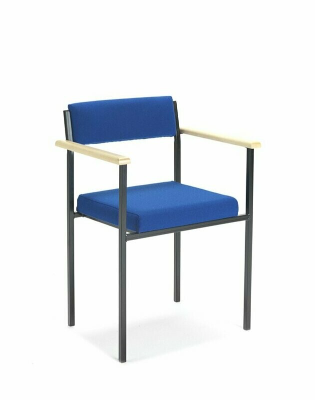 STACKING ARMCHAIR, SQUARE TUBE