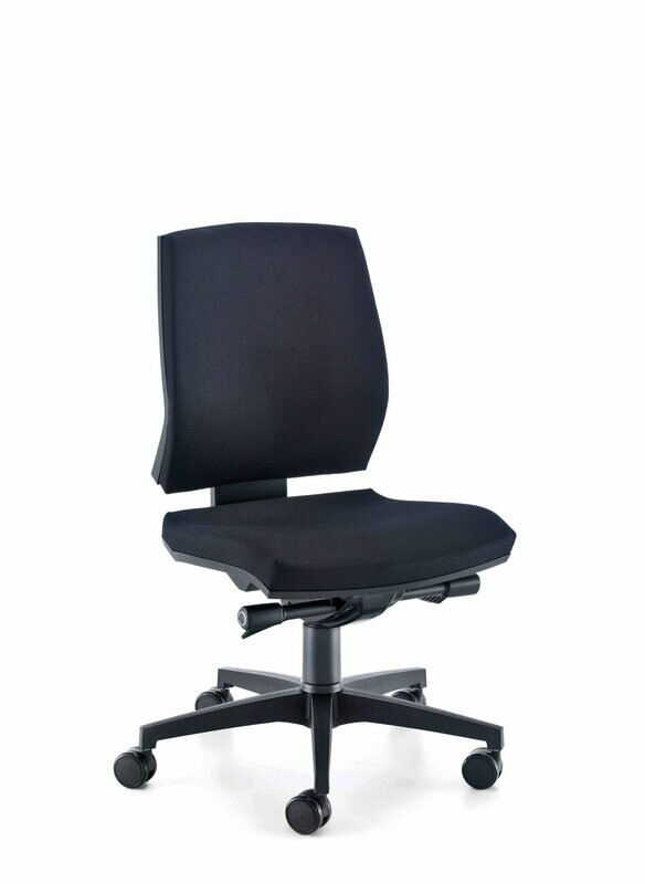EDGE BLACK MEDIUM BACK, NO ARMS