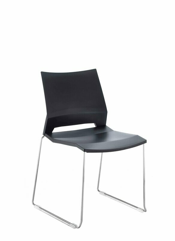 EDGE BLACK SLED CHAIR