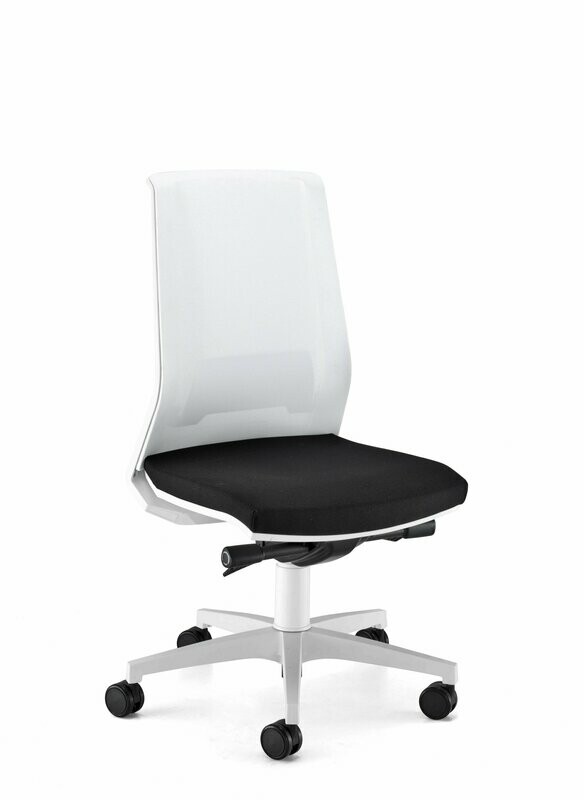EDGE WHITE MESH HIGH BACK, NO ARMS
