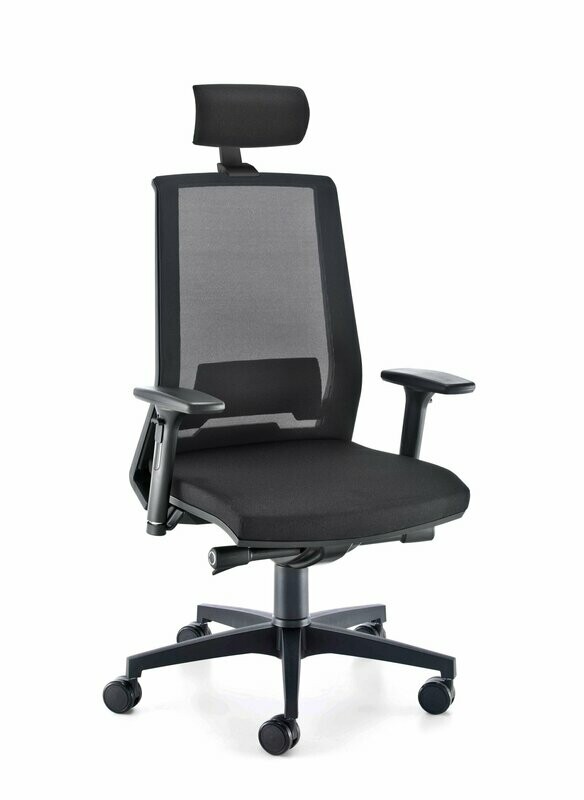 EDGE BLACK MESH HIGH BACK, MULTI-FUNCTION ARMS, HEADREST