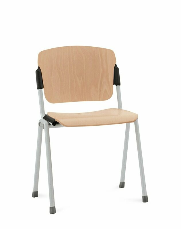 FLOW WOOD, 4 LEG GREY FRAME