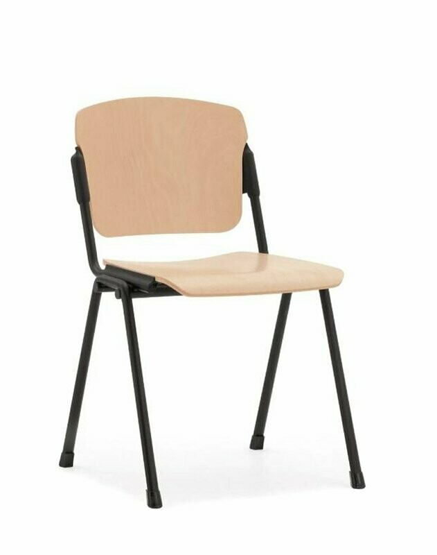 FLOW WOOD, 4 LEG BLACK FRAME