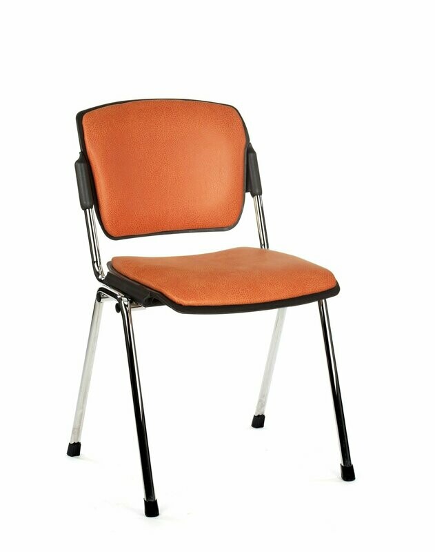 FLOW UPHOLSTERED, 4 LEG CHROME FRAME