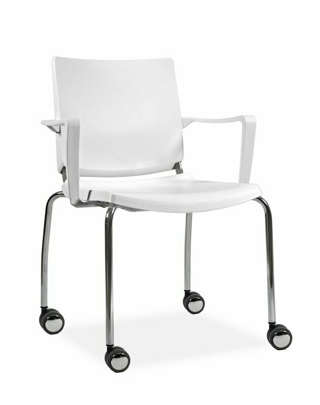 VENTO ARMCHAIR,  4 LEGS, CASTORS