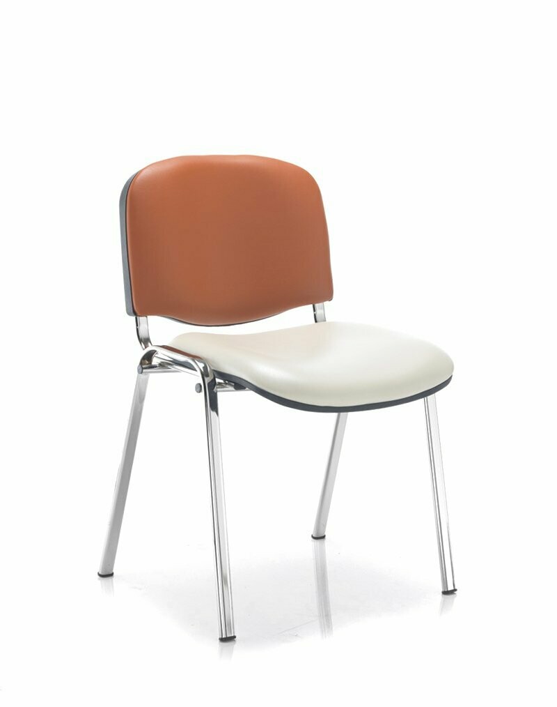 STACKING CHAIR, OVAL TUBE FRAME, OPTIONS: Chrome frame
