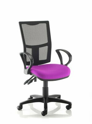 MESH OPERATOR CHAIR, FIXED ARMS