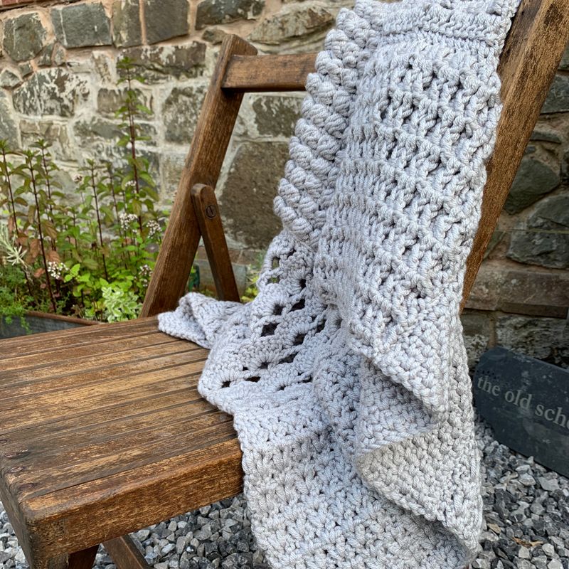 Square a Day Blanket - Knit or Crochet - with Unique Online Support