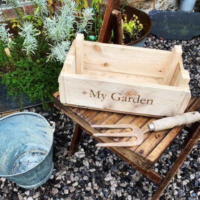 Personalised Box Crate - Reclaimed Wood