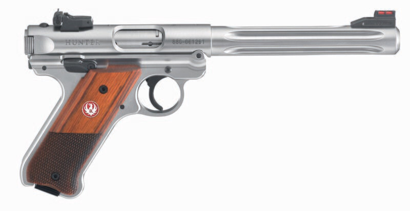 Pistolet RUGER MARK IV .22LR 6.88" 10CPS INOX HUNTER FLUTE 40118