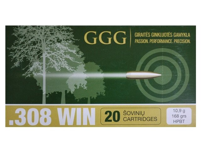 308 Win. HPBT Match 168gr - GGG Boite de 20 Cartouches