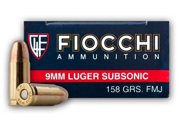 CARTOUCHES FIOCCHI CLASSIQUE C/9 LUGER SUBSONIC FMJ 158 GRS