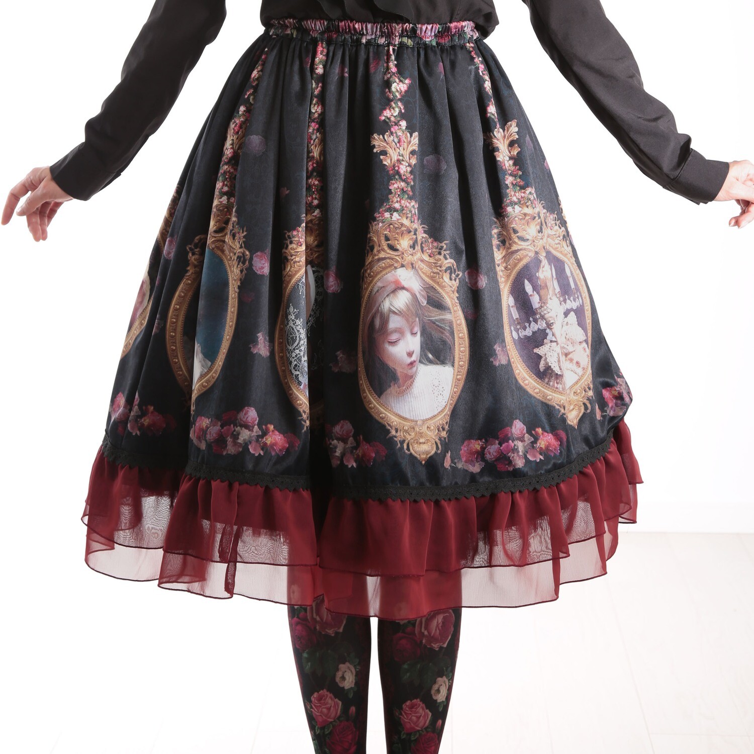 Rose garden Doll Skirt