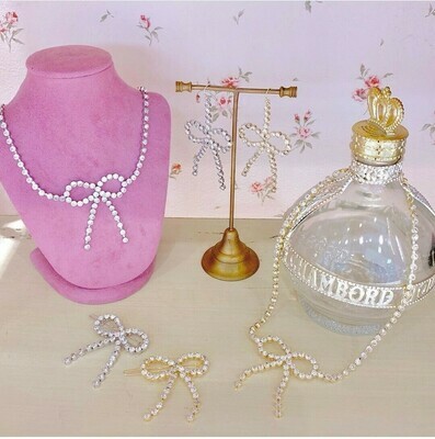 Ribbon bijou hair clip