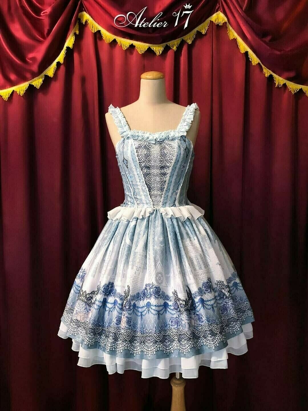 『The moon project』Masquerade JSK, Color: light blue x white