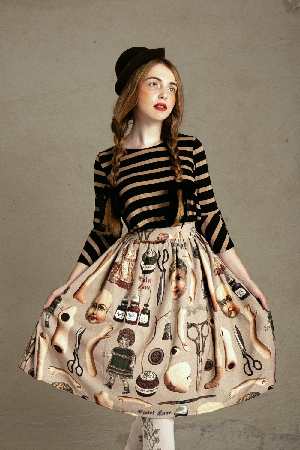 Puppet Maker Skirt, Size: S-L size, Color: Brown