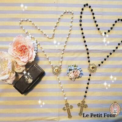 Rosary Rose Necklace