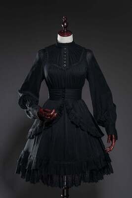 "Morning Prayer" Chiffon OP &amp; Overskirt set (short)