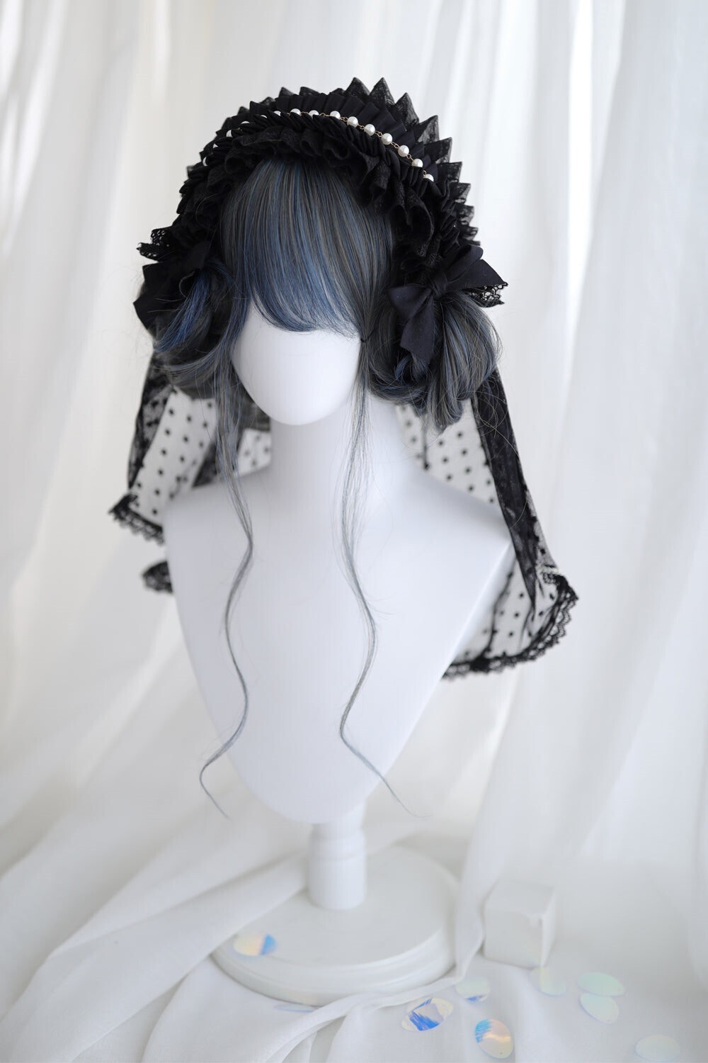 &quot;Morning Prayer&quot; Headdress with veil, Color: Black