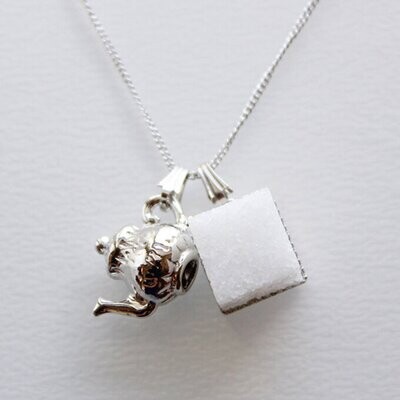 Cube of sugar necklace
