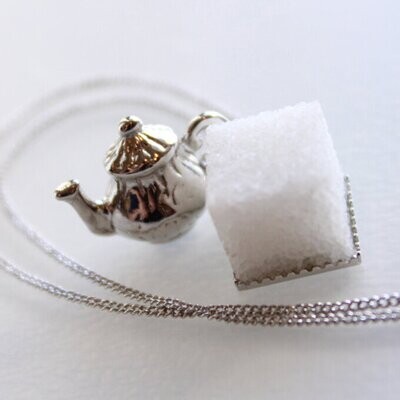 Cube of sugar necklace