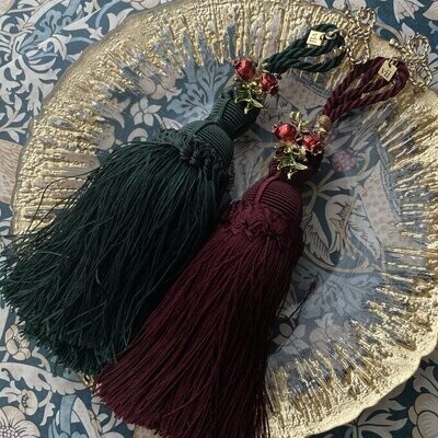 Pomegranate tassel brooch