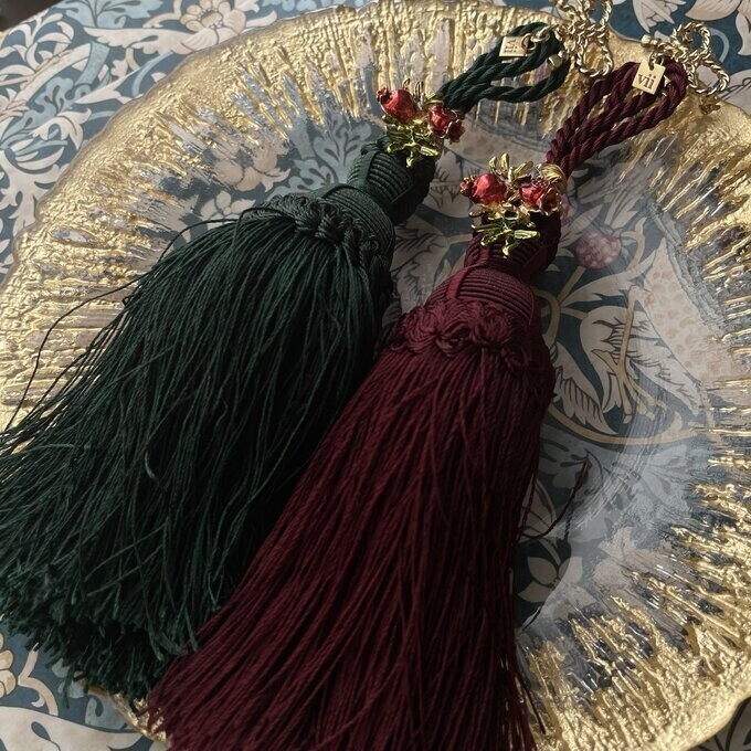 Pomegranate tassel brooch
